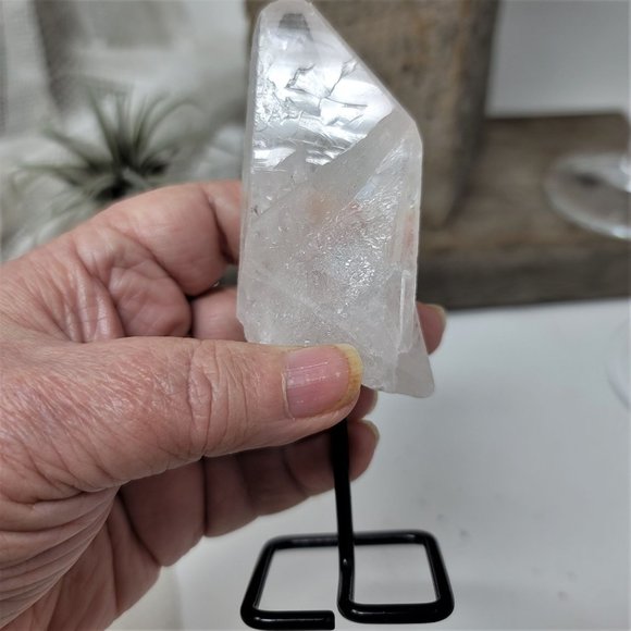 Small Genuine Quartz Crystal Point on Metal Base - Picture 8 of 8